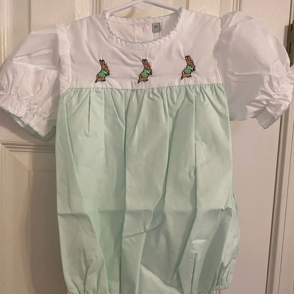 NWT Posh Pickle Peter Rabbit Bubble Romper